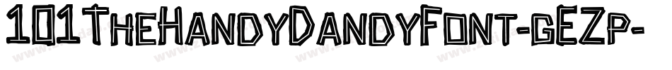 101TheHandyDandyFont-gEZp字体转换