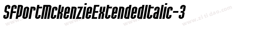 SfPortMckenzieExtendedItalic-39X8字体转换