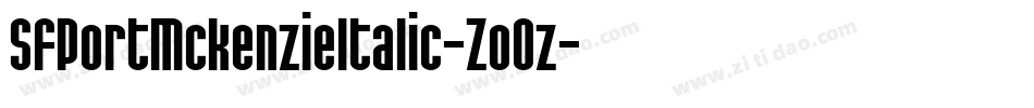 SfPortMckenzieItalic-ZoOz字体转换