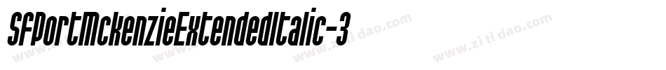 SfPortMckenzieExtendedItalic-39X8字体转换
