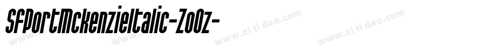 SfPortMckenzieItalic-ZoOz字体转换