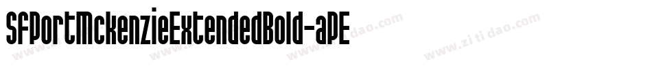 SfPortMckenzieExtendedBold-aPEg字体转换