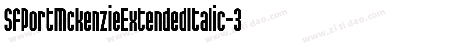 SfPortMckenzieExtendedItalic-39X8字体转换
