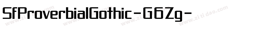 SfProverbialGothic-G6Zg字体转换