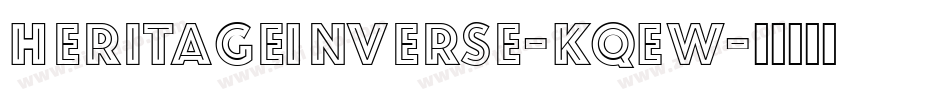HeritageInverse-KqEW字体转换