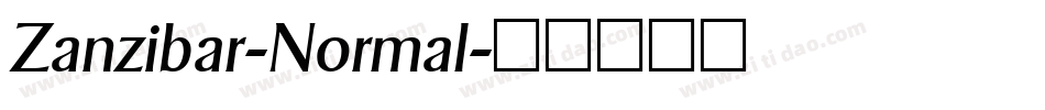 Zanzibar-Normal字体转换