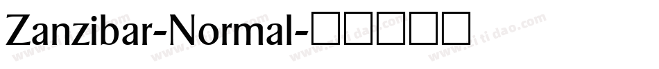 Zanzibar-Normal字体转换