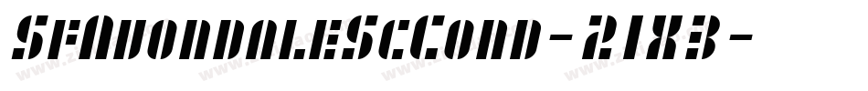 SfAvondaleScCond-21X3字体转换