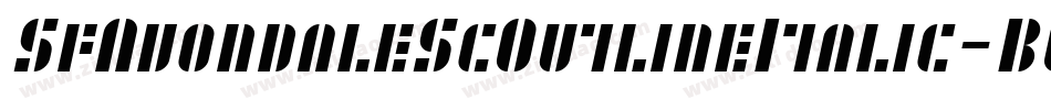 SfAvondaleScOutlineItalic-BGyG字体转换 SfAvondaleScOutlineItalic-BGyG字体转换