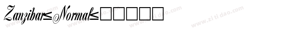 Zanzibar-Normal字体转换
