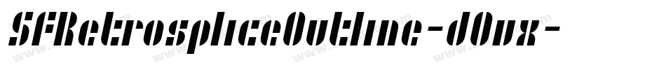 SfRetrospliceOutline-dOvx字体转换