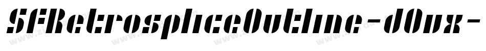 SfRetrospliceOutline-dOvx字体转换