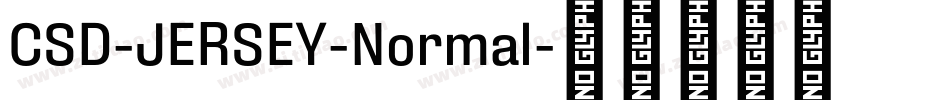 CSD-JERSEY-Normal字体转换