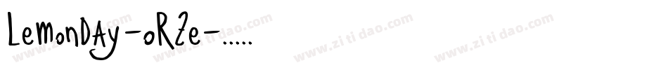 Lemonday-ORZe字体转换
