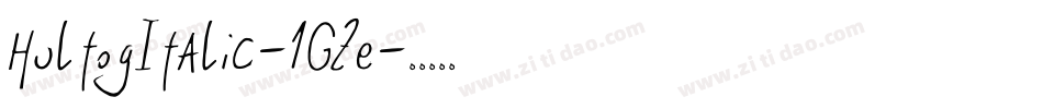 HultogItalic-1GZe字体转换