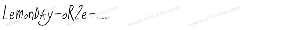 Lemonday-ORZe字体转换