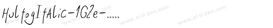 HultogItalic-1GZe字体转换