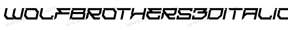 WolfBrothers3DItalic-KzVe字体转换