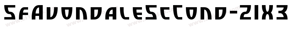 SfAvondaleScCond-21X3字体转换