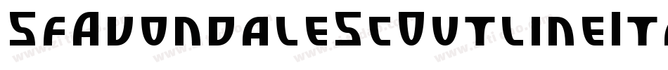 SfAvondaleScOutlineItalic-BGyG字体转换 SfAvondaleScOutlineItalic-BGyG字体转换