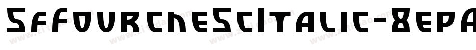 SfFourcheScItalic-8epA字体转换