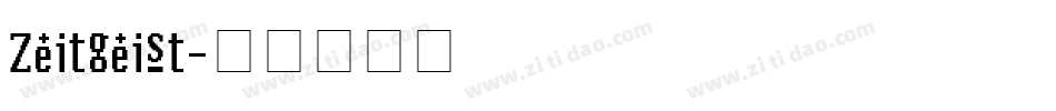 Zeitgeist字体转换