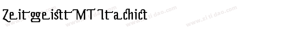ZeitgeistMT-Italic字体转换