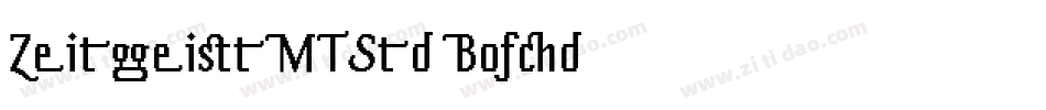 ZeitgeistMTStd-Bold字体转换