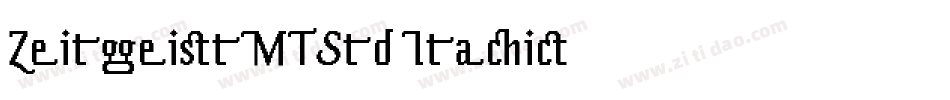 ZeitgeistMTStd-Italic字体转换