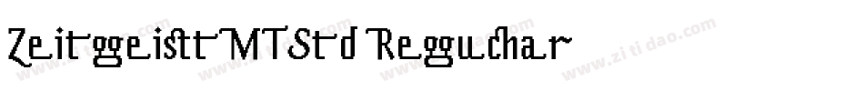 ZeitgeistMTStd-Regular字体转换