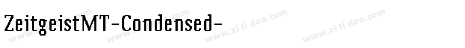 ZeitgeistMT-Condensed字体转换