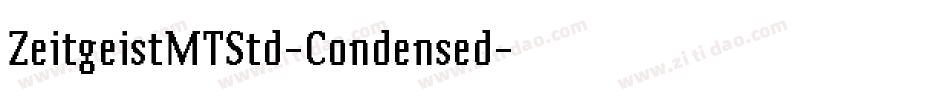 ZeitgeistMTStd-Condensed字体转换