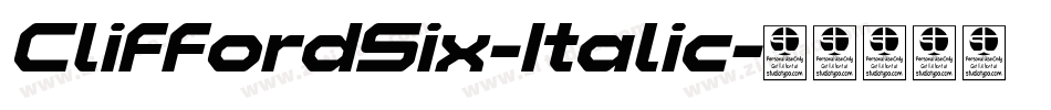 CliffordSix-Italic字体转换