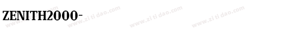 ZENITH2000字体转换