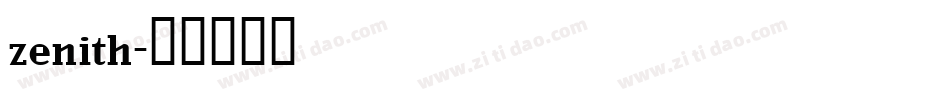 zenith字体转换