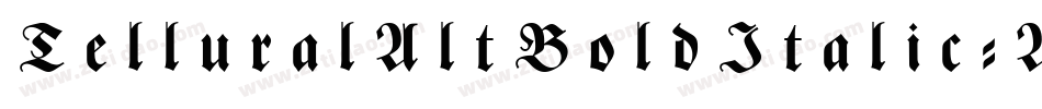 TelluralAltBoldItalic-AZ1L字体转换