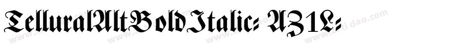 TelluralAltBoldItalic-AZ1L字体转换
