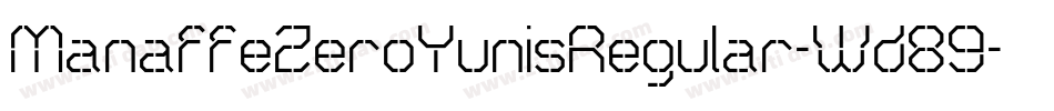 ManaffeZeroYunisRegular-Wd89字体转换