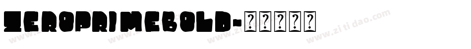 zeroprimebold字体转换
