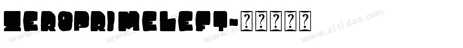 zeroprimeleft字体转换