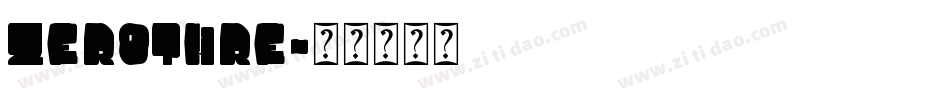 zerothre字体转换