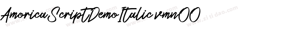 AmoricaScriptDemoItalic-vmnOO字体转换