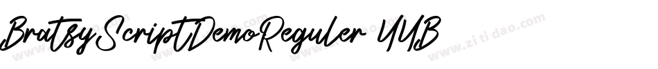 BratsyScriptDemoReguler-9YYB0字体转换