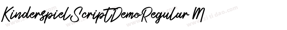 KinderspielScriptDemoRegular-M6xr字体转换