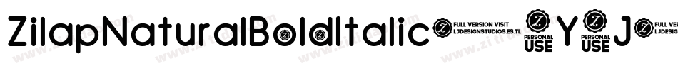 ZilapNaturalBoldItalic-8Y4J字体转换
