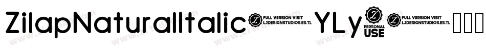 ZilapNaturalItalic-YLy4字体转换