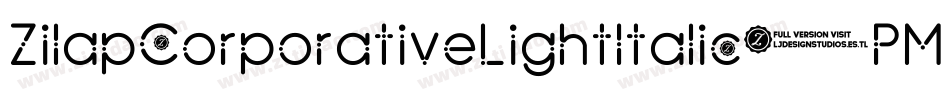 ZilapCorporativeLightItalic-PMAE字体转换
