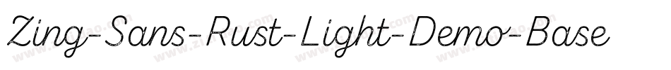 Zing-Sans-Rust-Light-Demo-Base字体转换