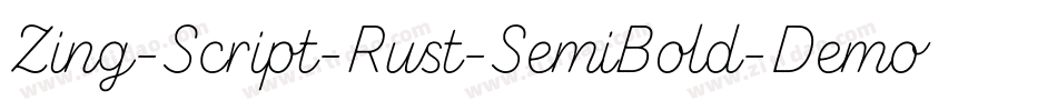 Zing-Script-Rust-SemiBold-Demo-Base字体转换