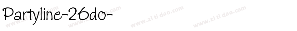 Partyline-26do字体转换